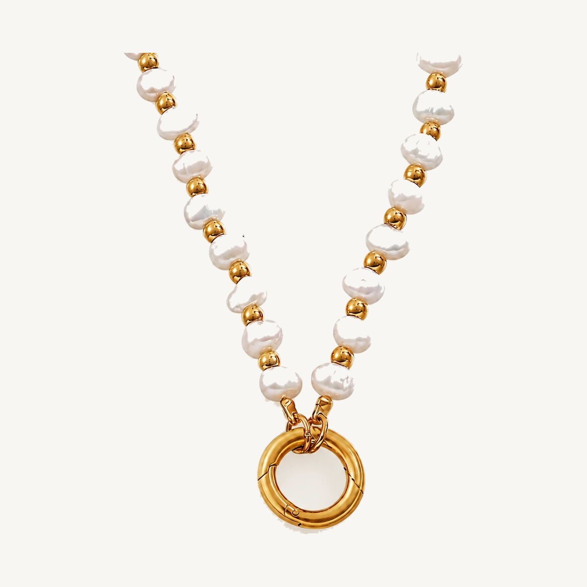 PEARL CONNECT CHARM NECKLACE