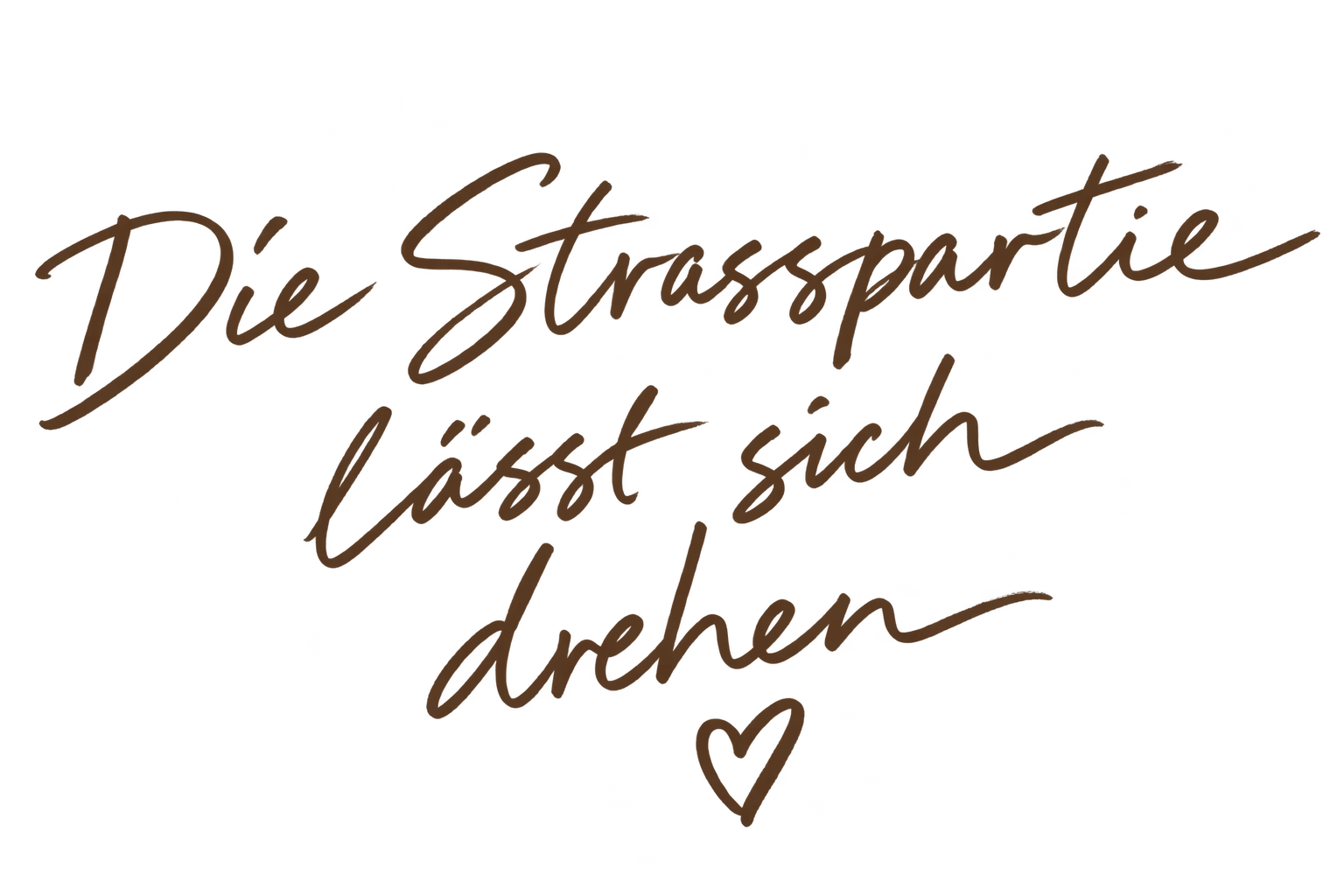Die Strasspartie lässt sich drehen